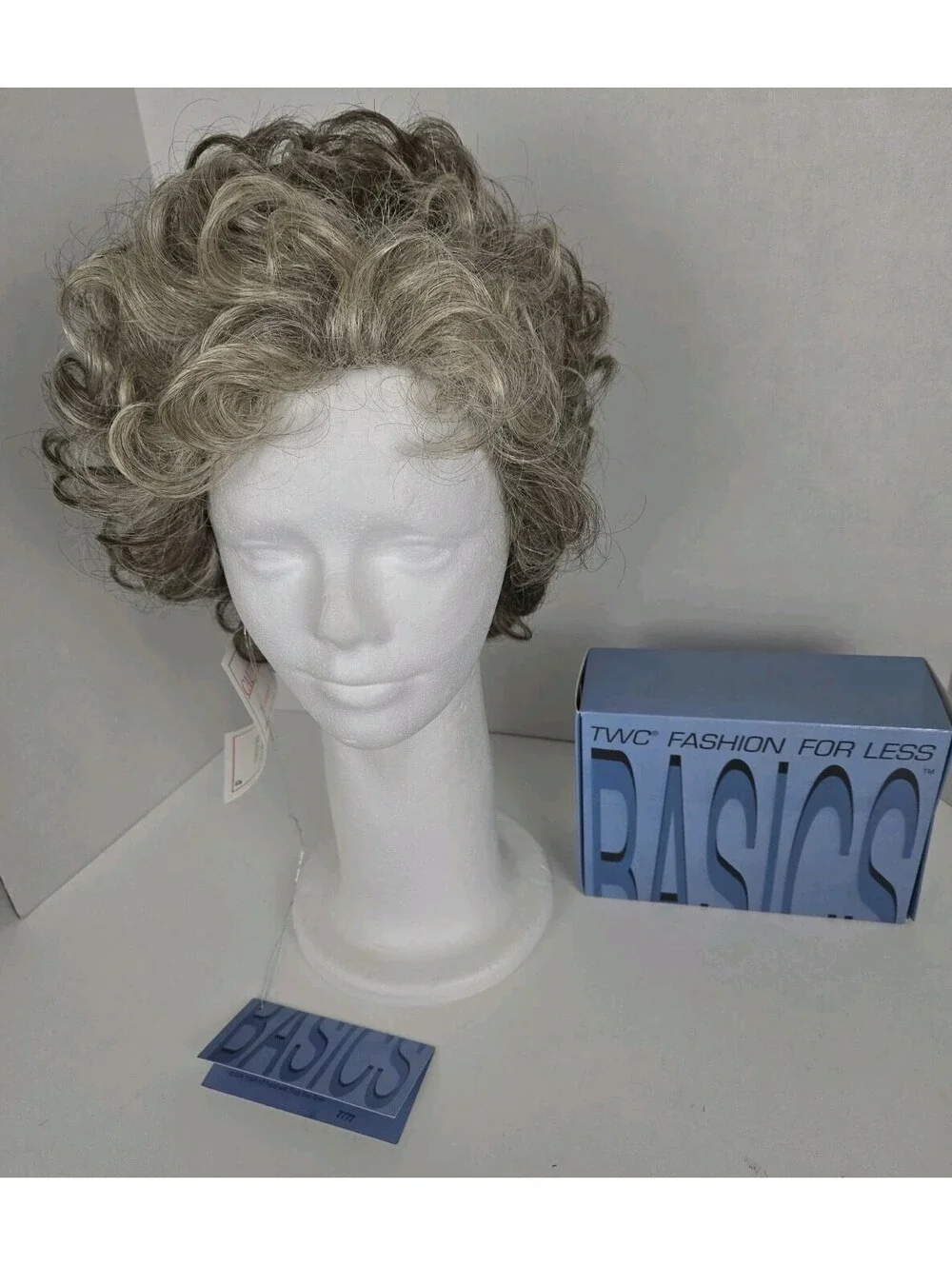 TWC Fashion Basics Holiday Color 365 Size Large Wig Curly Salt and Pepper